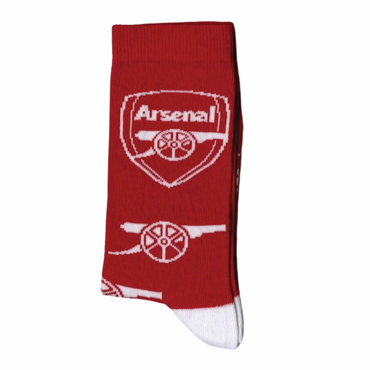 Arsenal FC Cannon Repeat Print Childrens Socks - Size 4 - 6