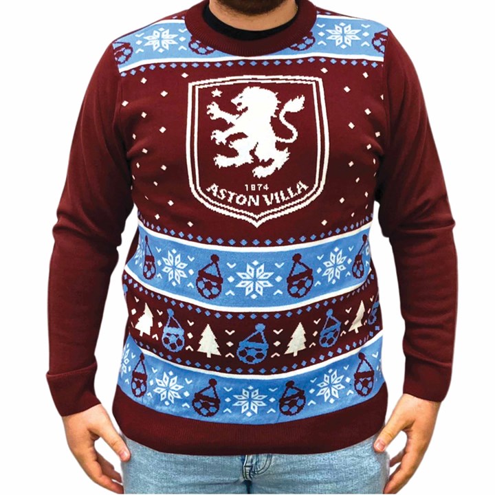 Aston Villa Christmas Jumper New Crest