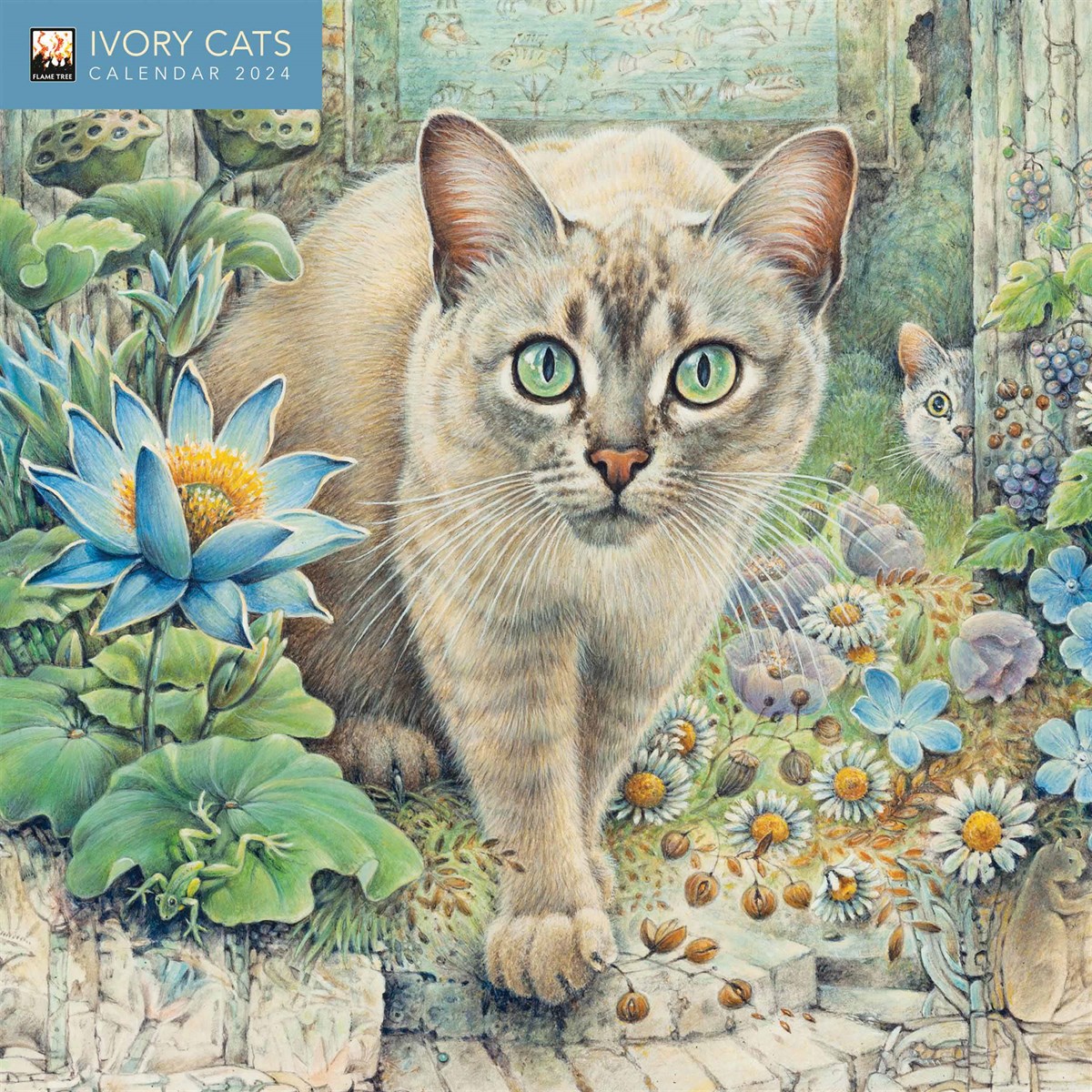 Ivory Cats Mini Calendar 2024